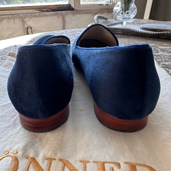 RONNER loafers. Blue velvet. Size 40.  Worn only a few times. - Picture 3 of 7